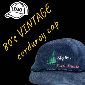 [ 80s ] Lake Placid 굵은 폭 코듀로이 수베니어 캡