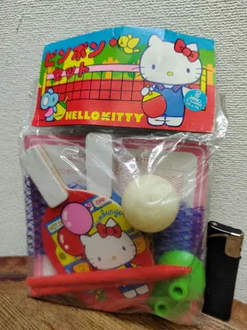 쇼와 레트로 헬로키티 SANRIO 핑퐁 세트 탁구 1976