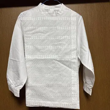 나카가와 마사시치 상점 자수 카사네 블라우스 미사용 새상품 화이트