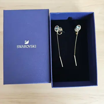Swarovski 골드 롱 귀걸이