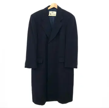 Aquascutum 롱 코트 캐시미어 100 블랙