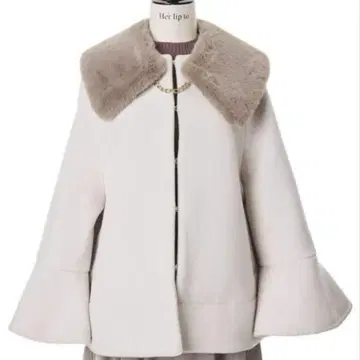 HLT Convertible Faux Fur Tippet Coat M