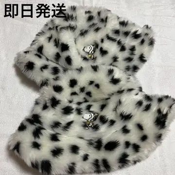 버킷햇 모자 스누피 달마시안 USJ 페어 세트 복슬복슬 겨울