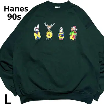 90s Hanes 헤인즈 NOEL 크리스마스 맨투맨 트레이닝복 L