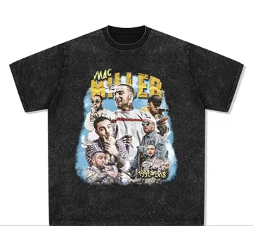 MAC MILLER 그래픽 T셔츠 다크 그레이