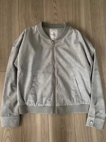 [ 새상품 ] 풀오버 자켓 블루종 그레이 프리 사이즈