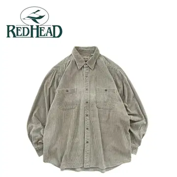 RED HEAD 레드 헤드 90s 굵은 폭 코듀로이 셔츠 긴팔