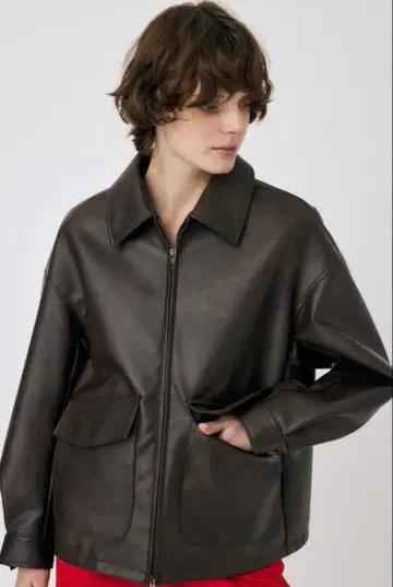 mousy FAUX LEATHER OVER 자켓