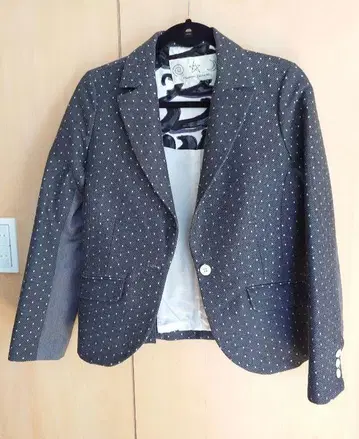 TSUMORI CHISATO 그레이 도트 무늬 테일러드 자켓