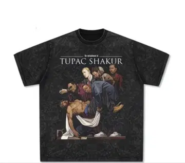 TUPAC SHAKUR 아트 T셔츠 블랙