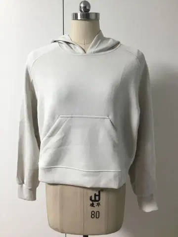 LULULEMON 사이즈 4 화이트 후드 부착 후드 맨투맨