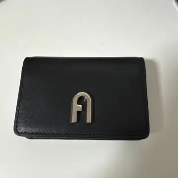FURLA 블랙 가죽 명함지갑
