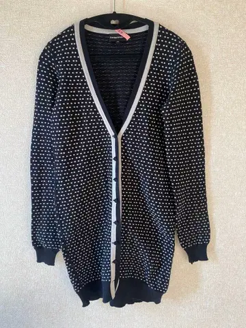EMPORIO ARMANI 엠포리오 아르마니 도트 무늬 롱 가디건