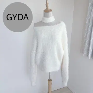 GYDA 제이 2WAY 샤기 초커 니트 상의