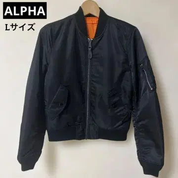 초특가 [컨디션 최상] ALPHA MA-1 L 사이즈 블랙 오렌지 알파