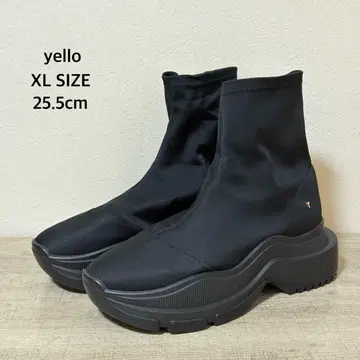 새상품급 yello 숏부츠 XL SIZE 25.5cm 블랙