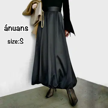 anuans 아뉴앙스 새틴 벌룬 스커트 롱 S 폴리에스테르