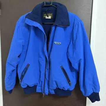 Eddie Bauer x 90s~ 레귤러 파랑 점퍼 플리스 카라 부착