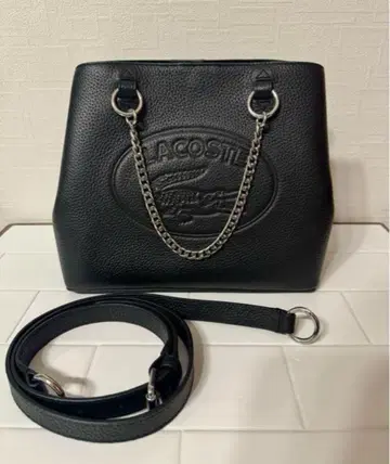 CROCOCREWS 가죽 쇼퍼백 LACOSTE 숄더백