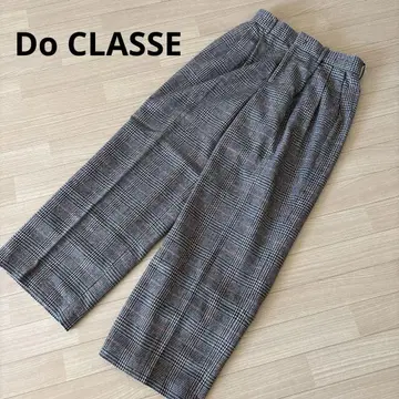 Do CLASSE 체크 무늬 와이드 팬츠 L 사이즈