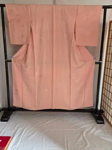 이로무지 기모노 핑크 꽃 무늬