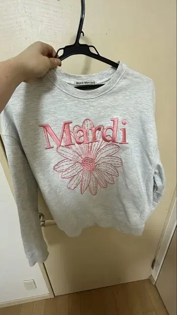 Mardi 꽃무늬 프린트 그레이 트레이닝복
