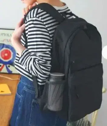 여성용 애프터눈 티 블랙 백팩 백팩
