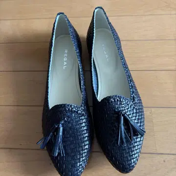 REGAL 블랙 뜨개질 펌프스 24.5cm