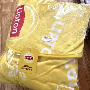 미사용 새상품 Lipton 메가 사이즈 담요 옐로우 컬러