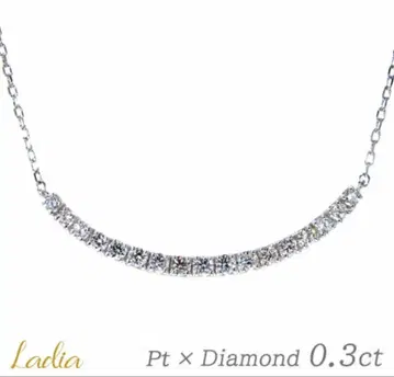 Ladia 다이아몬드 라인 목걸이 0.3ct 플라티나