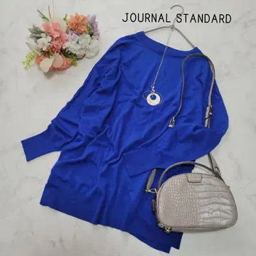 JOURNAL STANDARD*파랑 울 혼방 얇은 소재 니트 풀오버