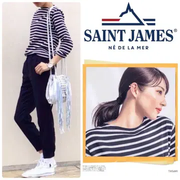 SAINT JAMES 길드웨쌍 티셔츠 T1 새상품 보더 S