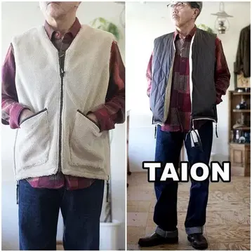 TAION 타이온 리버서블 보아 베스트 R001BML-1 M 사이즈
