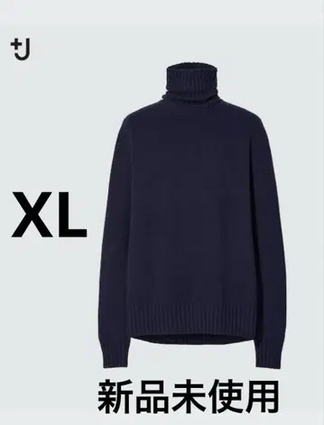 미사용 새상품 +J 미들 게이지 캐시미어 블렌드 터틀넥 스웨터 XL