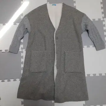 그레이 롱 코트 벨루나 L 사이즈