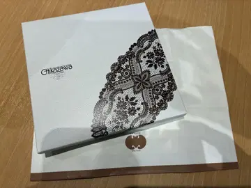 치카자와 레이스 후쿠사야 카스테라 타월 손수건 브라운 미개봉 새상품