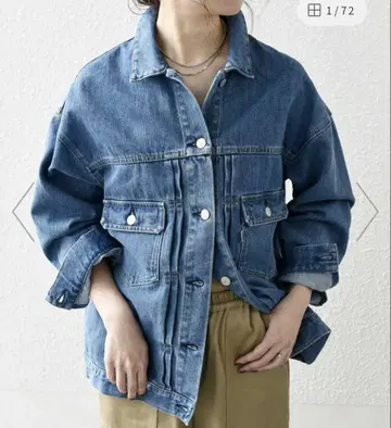 새상품급 쉽스 애니 세탁기 사용 가능 데님 자켓 블루 25AW