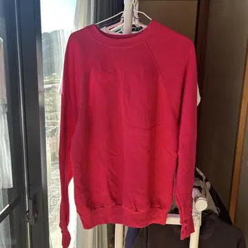 Tultex 빨간색 크루넥 트레이닝복