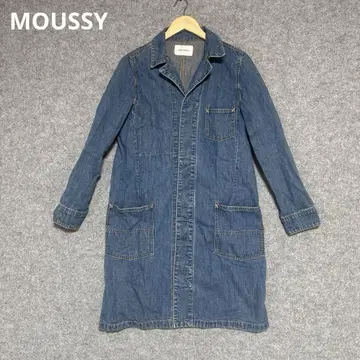 MOUSSY 라이트 블루 롱 데님 자켓
