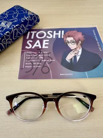 블루 록 메가네이치바 이토시 사에 안경 케이스 안경닦이