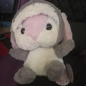 후드 부착 토끼 봉제 인형 약 20cm