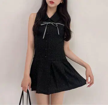 olive des YUI 기획 슬리브리스 셔츠 미니 원피스