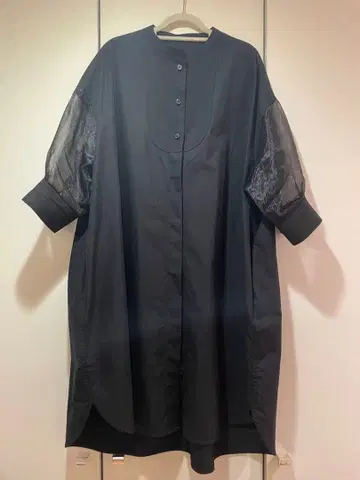 YONFA 오간자 소매 셔츠