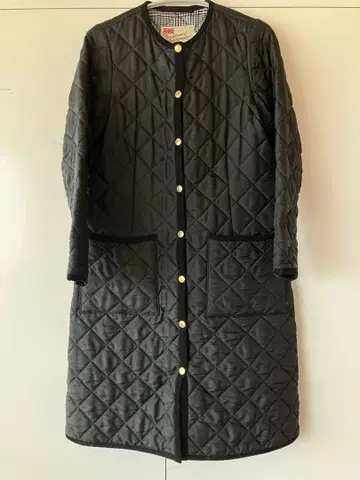 트래디셔널 웨더웨어 퀼팅 코트 블랙 32
