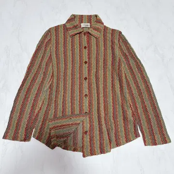 MISSONI SPORT 미쏘니 카라 부착 올 패턴 가디건 42