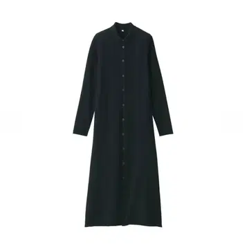 MUJI Labo 코튼 야크 니트 원피스 블랙 S