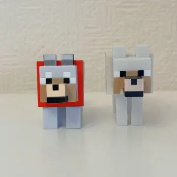 Minecraft 피규어 늑대 개 세트