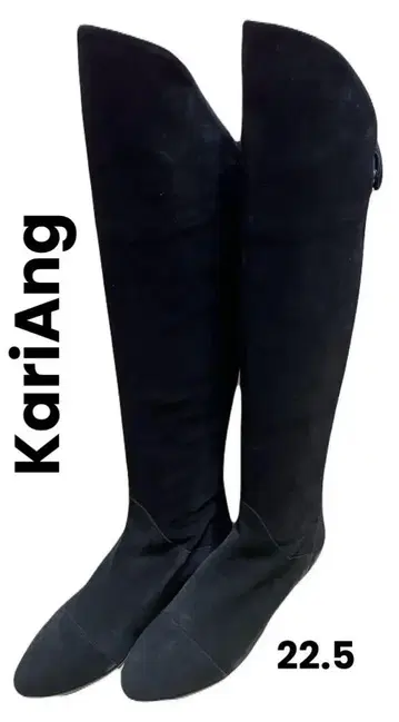 KariAng 카리앙 블랙 스웨이드 롱 부츠 22.5