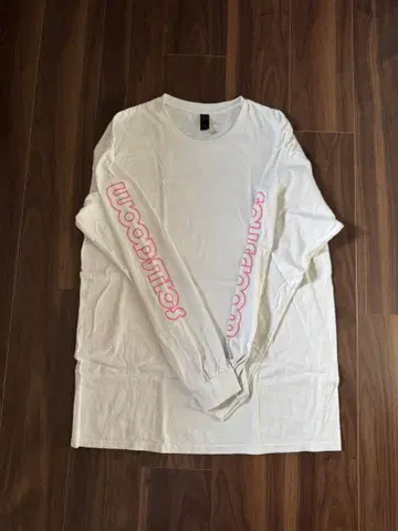 Woodstics 로고 롱 티셔츠 화이트