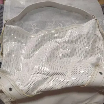 화이트 메쉬 백